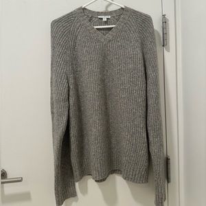 James Perse Heavyweight Cashmere Knit Sweater Heather Grey Size 2